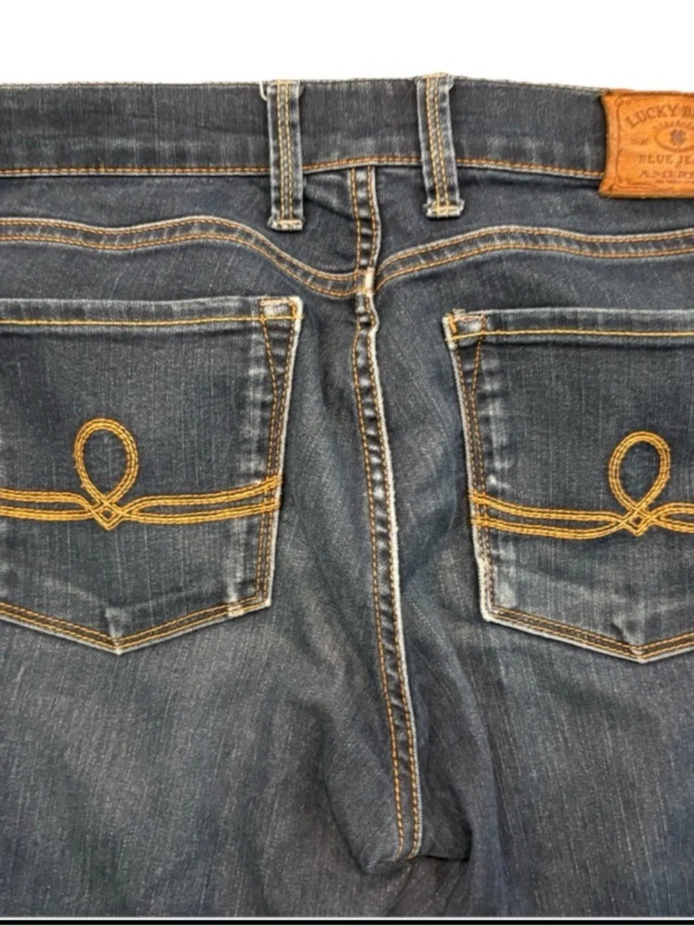 Lucky Brand Sofia Skinny Jeans – Dark Wash Whiskered Denim - Picture 7 of 10